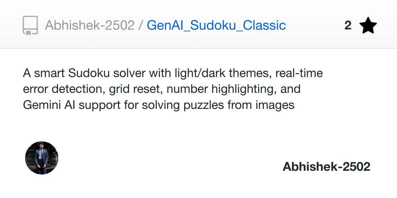 GenAI_Sudoku_Classic
